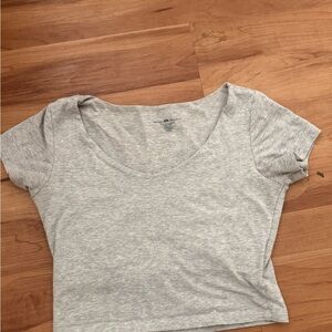 Brandy Melville Light Gray Short Sleeve Tee